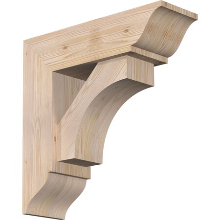 Westlake Traditional Smooth Bracket W/ Offset Brace, Douglas Fir, 7 1/2W X 24D X 24H